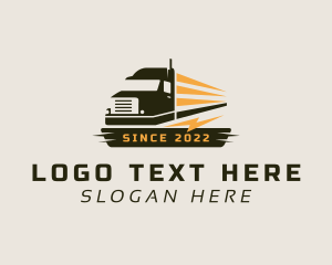 Distribution - Fast Lightning Truck logo design
