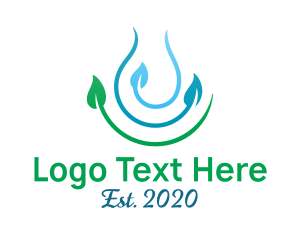 Sauna - Abstract E Leaf Outline logo design