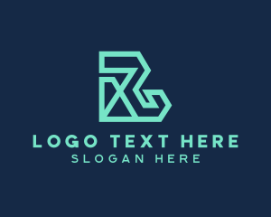 Line - Generic Polygon Letter R logo design