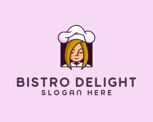 Woman Chef Cook logo design