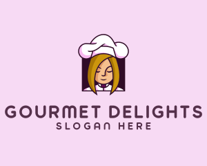 Woman Chef Cook logo design