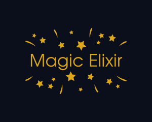 Magic Star Confetti Party logo design