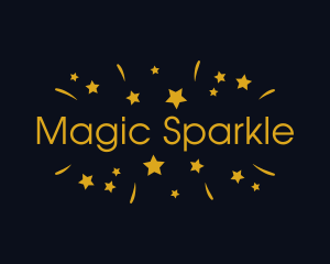 Magic Star Confetti Party logo design