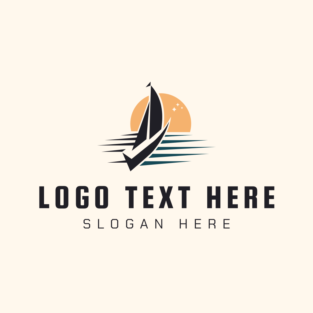 Yacht Sail Sunset Logo | BrandCrowd Logo Maker