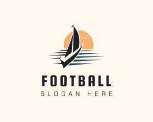 Ocean - Yacht Sail Sunset logo design