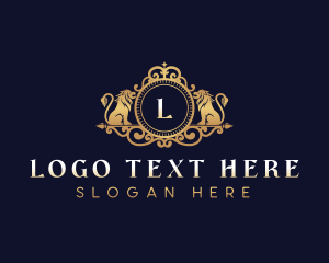 High End - Lion Crest Ornamental logo design