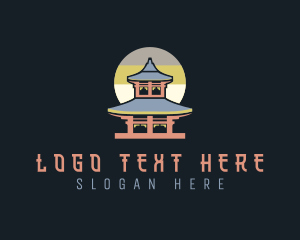 Landmark - Asian Temple Pagoda Temple logo design