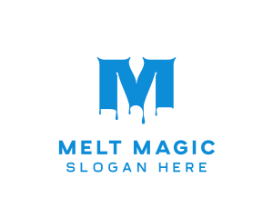 Melt - Paint Liquid Dripping logo design