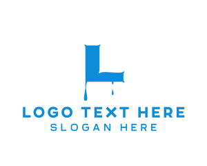 Paint Liquid Dripping Logo