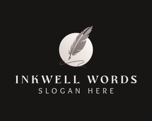Writing - Author Writing Quill logo design