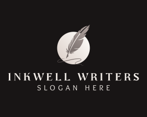 Writing - Author Writing Quill logo design