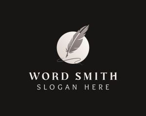 Author - Author Writing Quill logo design