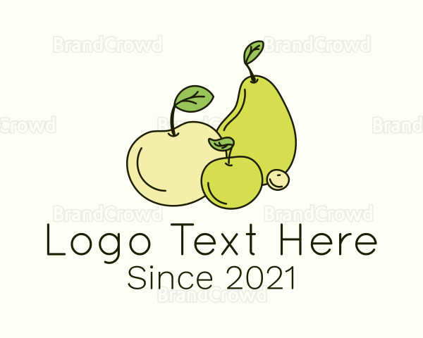 Organic Fruit Plant Logo
