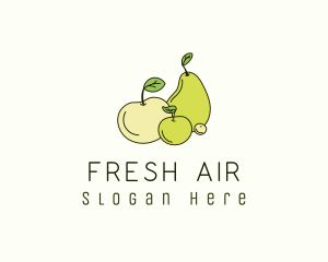 Apple Pear Fruits logo design