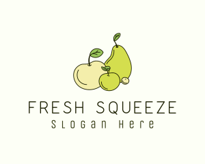 Juicer - Apple Pear Fruits logo design