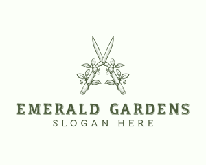 Gardener Grass Shears logo design