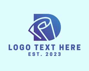 Printing Press - Letter D Document logo design