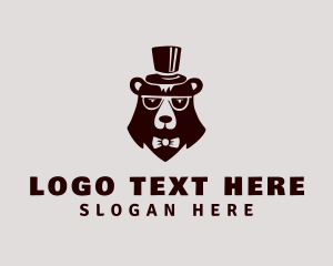 Zoo - Top Hat Bear Fashion logo design