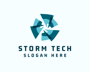 Storm - Typhoon Weather Forecast logo design