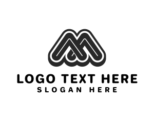 Lettermark - Minimalist Apparel Brand Letter M logo design