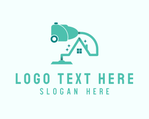 Real Estate - House Cleaning Vacuum Cleaner logo design