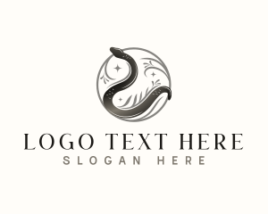 Snake - Serpent Floral Snake logo design