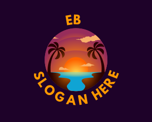 Water - Sunset Island Travel logo design