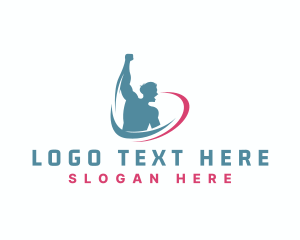 Ngo - Humanitarian Success Union Man logo design