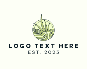 Lawn Care - Farm Grass Badge logo design