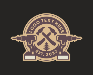 Woodworking - Carpentry Lumberjack Tools logo design