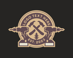 Cutting Blade - Carpentry Lumberjack Tools logo design