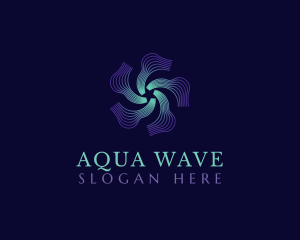 Star Wave Circuit logo design