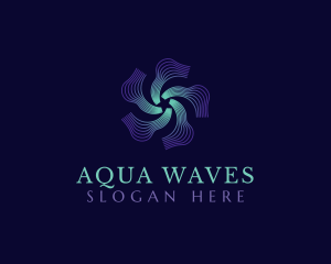 Star Wave Circuit logo design