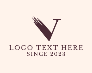 Brush - Letter V Advisory logo design