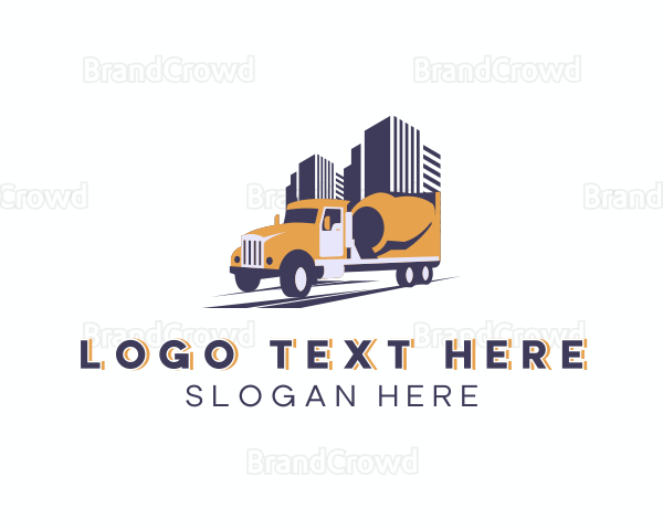 Urban Cement Mixer Truck Logo