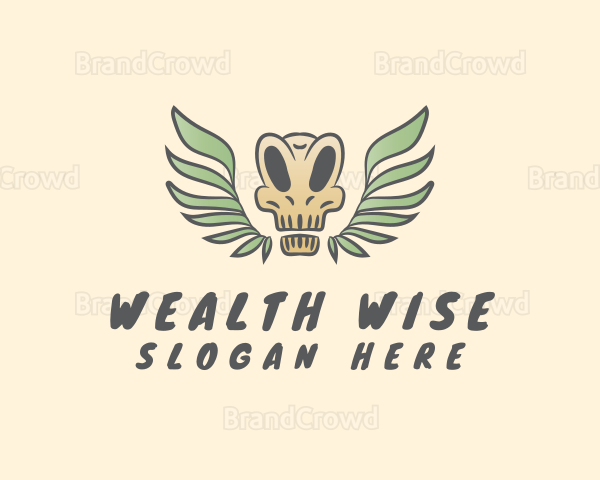 Gaming Skull Wings Logo