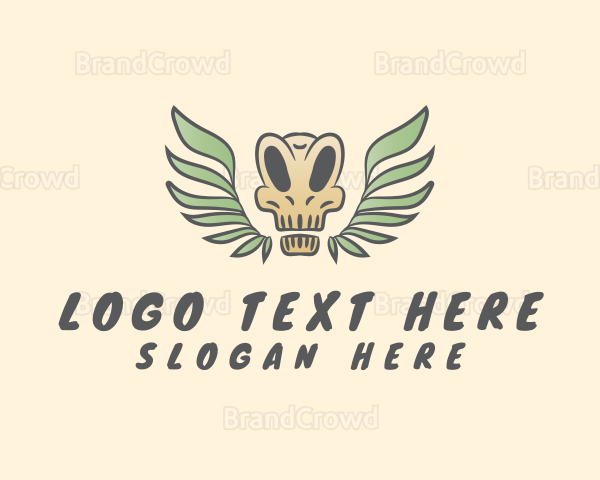 Gaming Skull Wings Logo