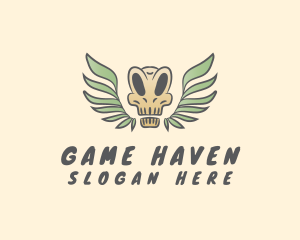 Gaming Skull Wings Logo