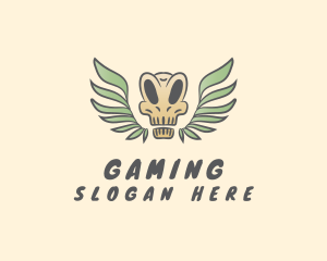 Gaming Skull Wings Logo