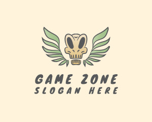 Gaming Skull Wings logo design