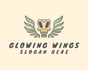 Gaming Skull Wings logo design