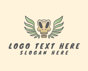 Gaming Skull Wings Logo