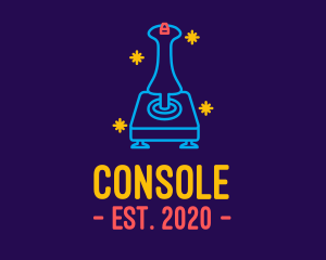 Neon Gaming Console logo design