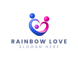 Family Love Heart logo design