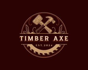 Hammer Carpentry Woodwork logo design