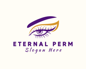 Perm - Sparkling Beauty Eyelash logo design