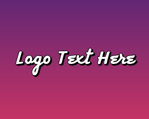 Word - Disco Text Font logo design