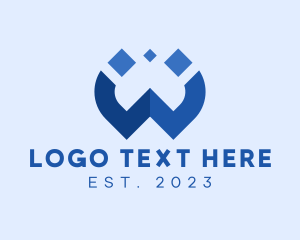 Modern Company Letter W  logo design