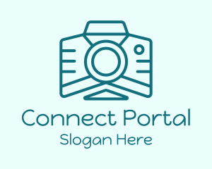 Portal - Blue Minimalist Camera logo design