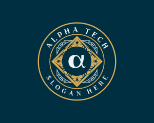 Alpha Letter Symbol logo design